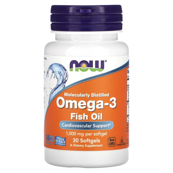 Рыбий жир NOW FOODS OMEGA-3 1000 mg 30 капсул NS9708 Рыбий жир NOW FOODS OMEGA-3 1000 mg 30 капсул NS9708