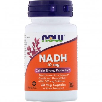 Витамин NOW FOODS NADH, 10 мг, 60 капсул