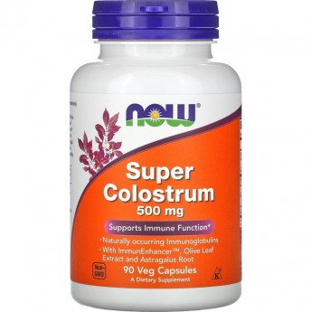 Витаминный комплекс NOW Super Colostrum, 500 мг - 90 капсул